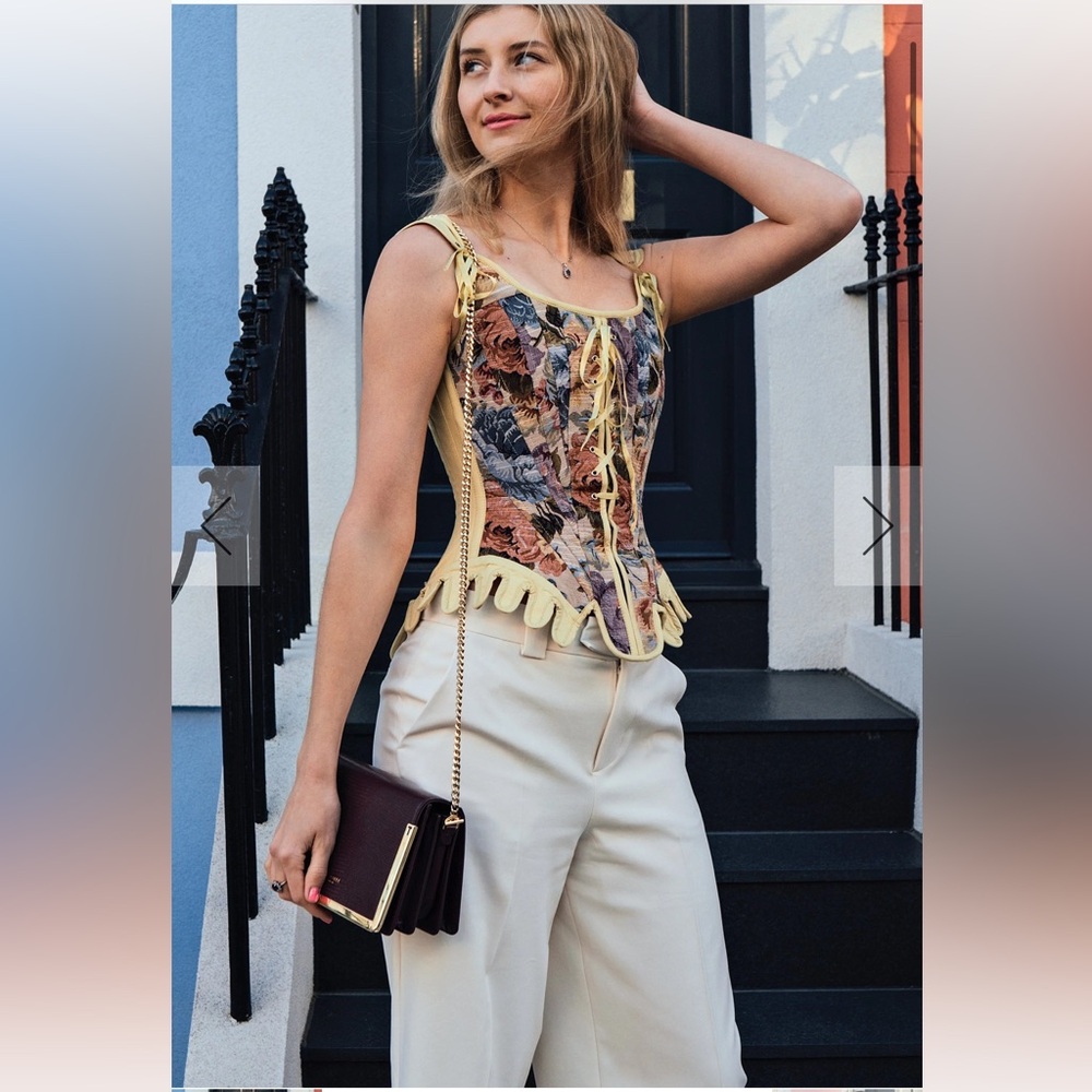 Corset Story Historically Inspired Floral Tapestry Corset Size 30